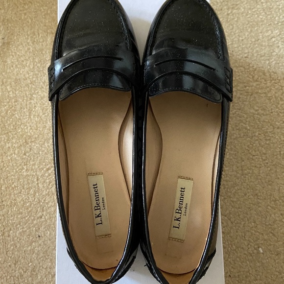 L.K Bennett Penny Loafers in Black - Picture 2 of 4